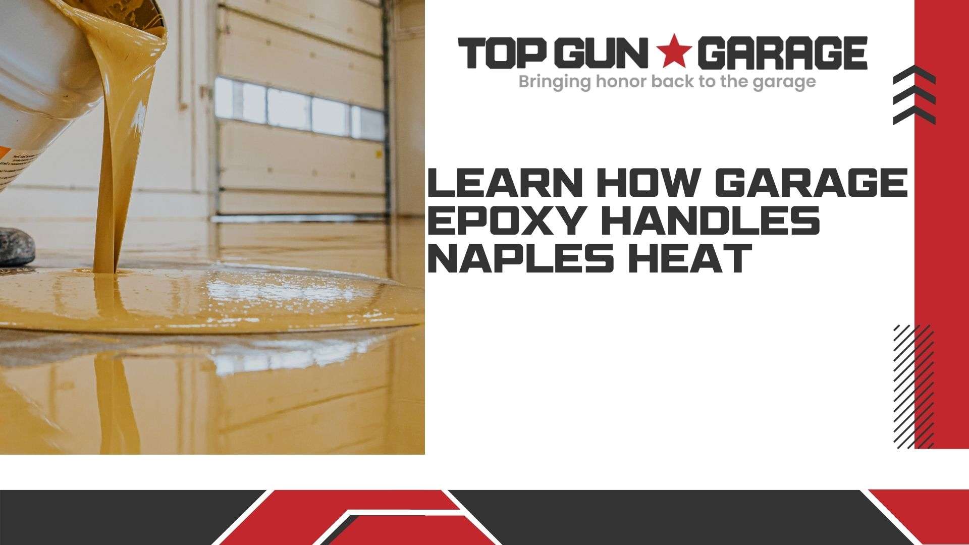 |how garage epoxy handles naples heat|An epoxy flooring installation in a bright