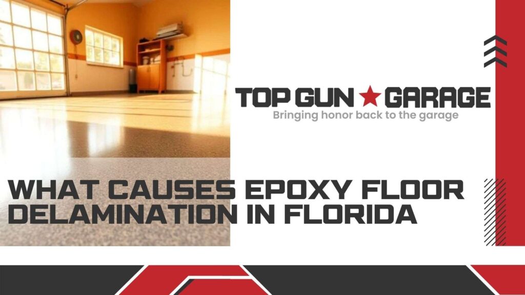 |what causes epoxy floor delamination in florida|A close-up view of a durable epoxy floor in a Florida garage