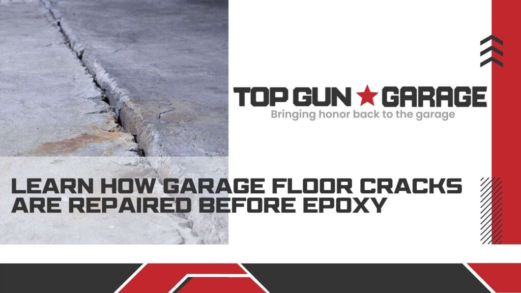 |how garage floor cracks are repaired before epoxy|A workshop scene with a clean