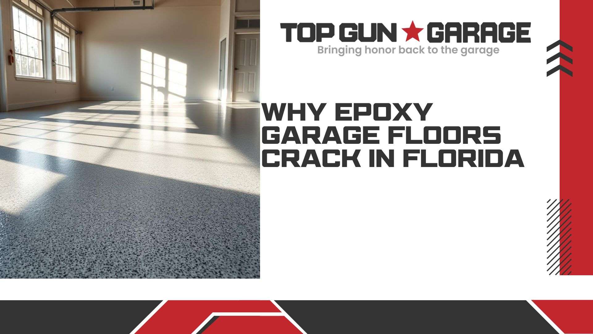|why epoxy garage floors crack in florida|A dimly lit garage in Naples