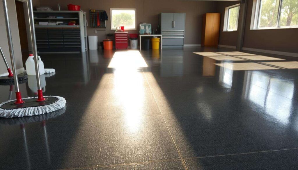 what is the proper cleaning process for epoxy naples|A detailed instructional guide on epoxy floor cleaning for coastal environments. In the foreground